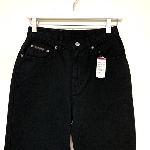 Vintage 90s Calvin Klein High Waisted Jeans Black - Picture 4 of 8
